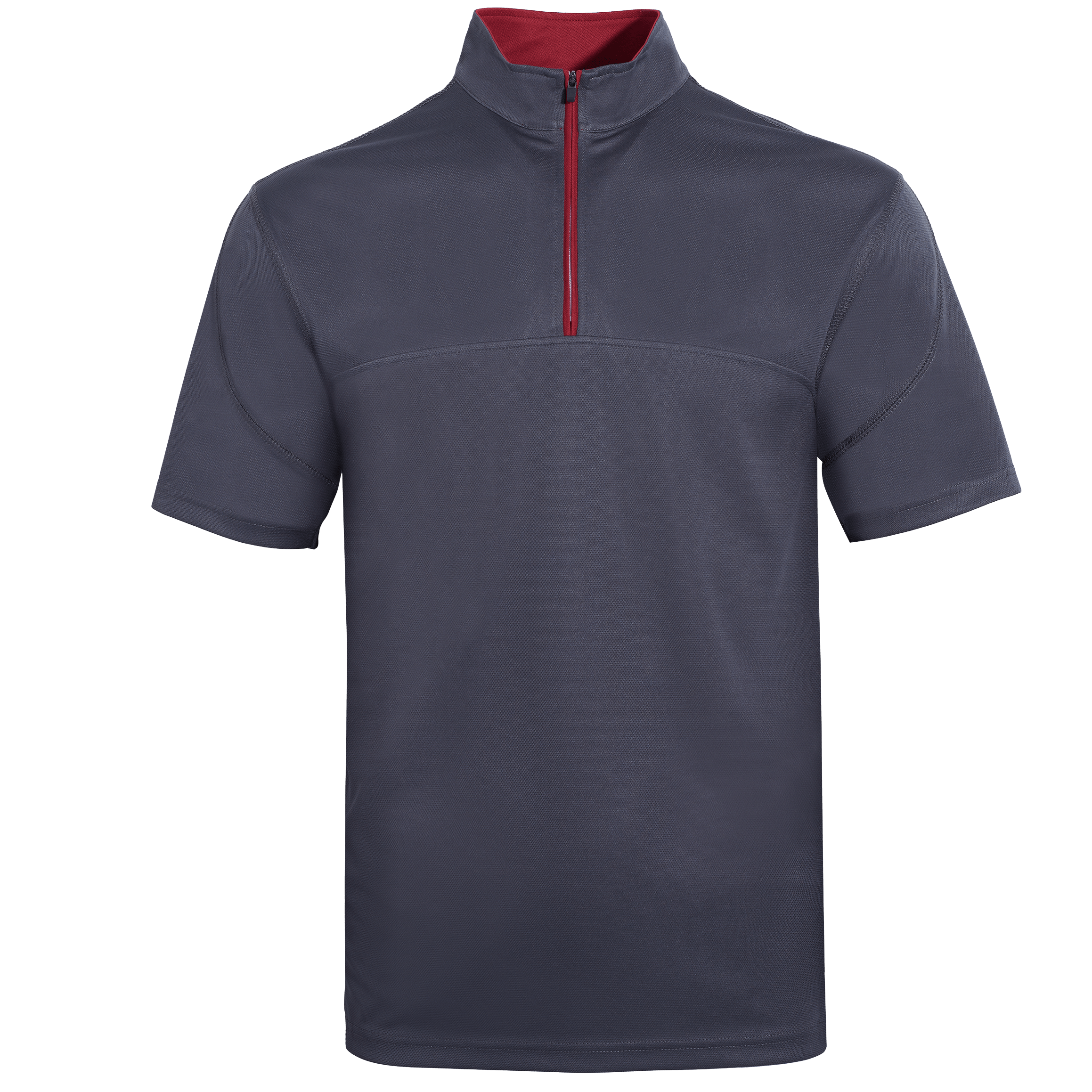 Basic 2-Tone Mandarin Collar Dri-fit T-Shirt 