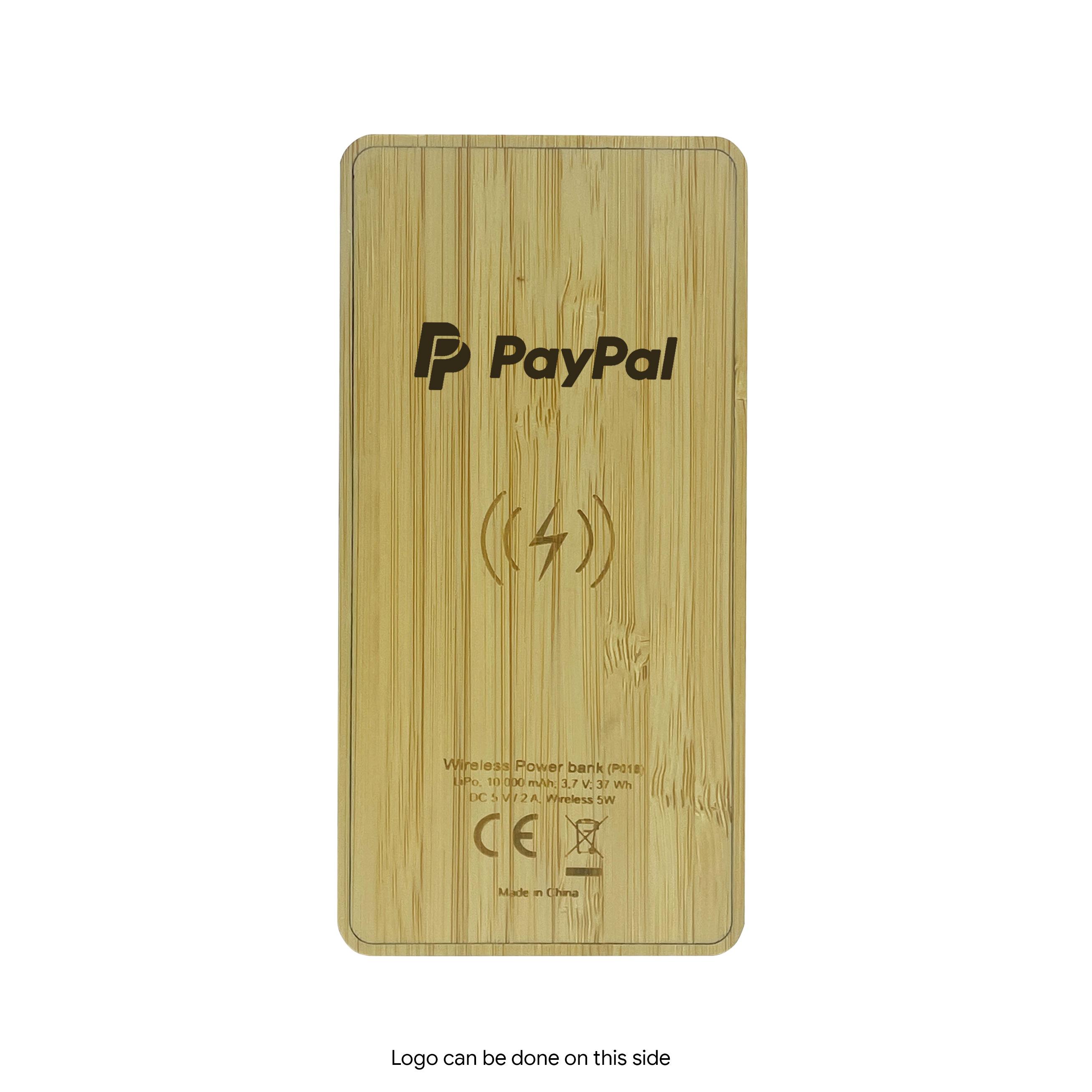 10,000 mAh Bamboo Solar Wireless Powerbank 