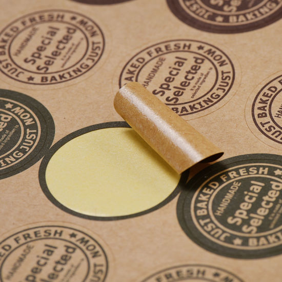 Customised Kraft Sticker With Logo Print Singapore