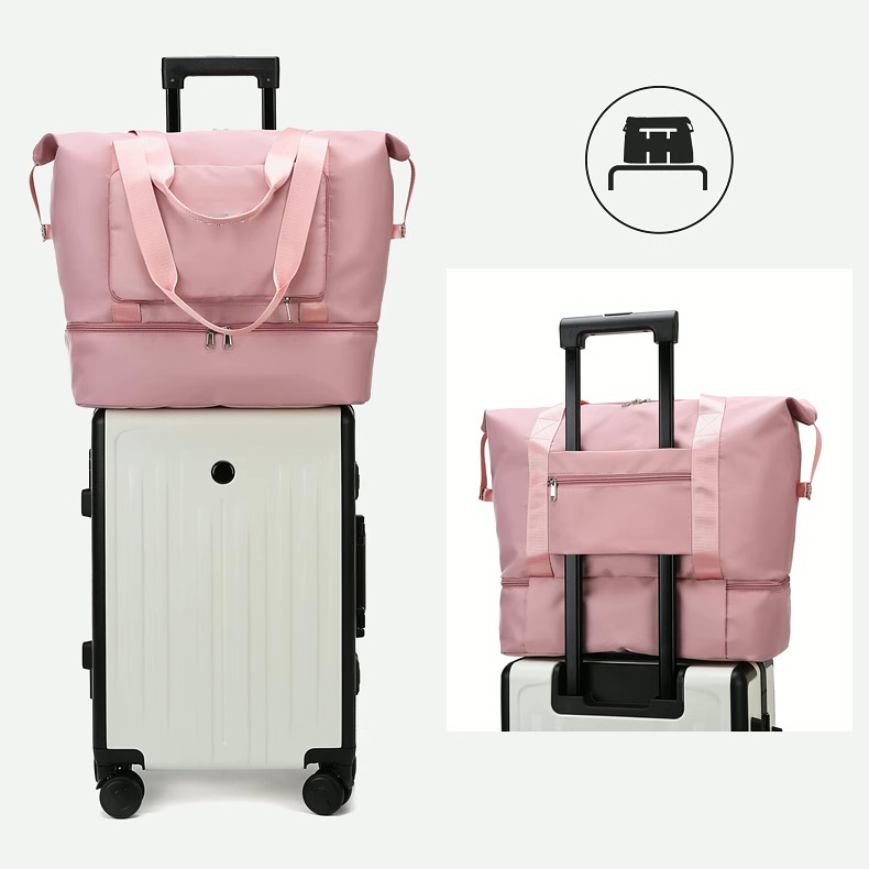 Foldable Travel Duffel Bag with Shoe Compartment