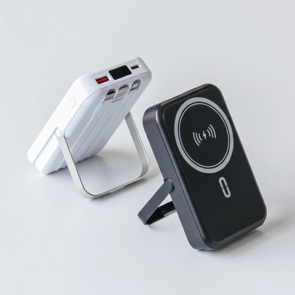 10,000mAh Supreme Magnetic Wireless Powerbank with Cables & Stand
