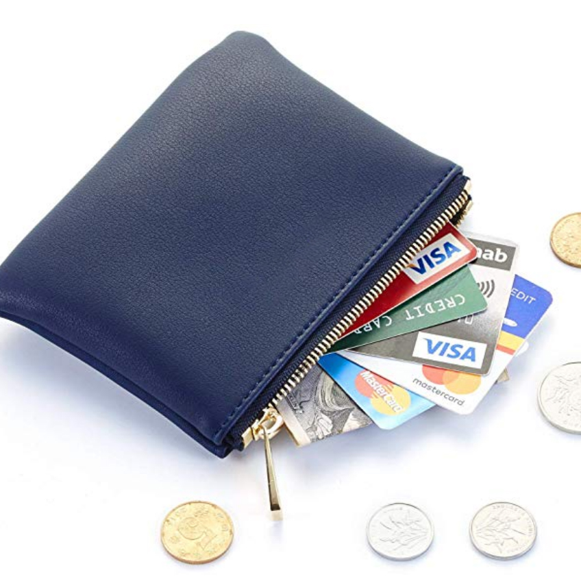 Premium Leather Coin Pouch with Zipper