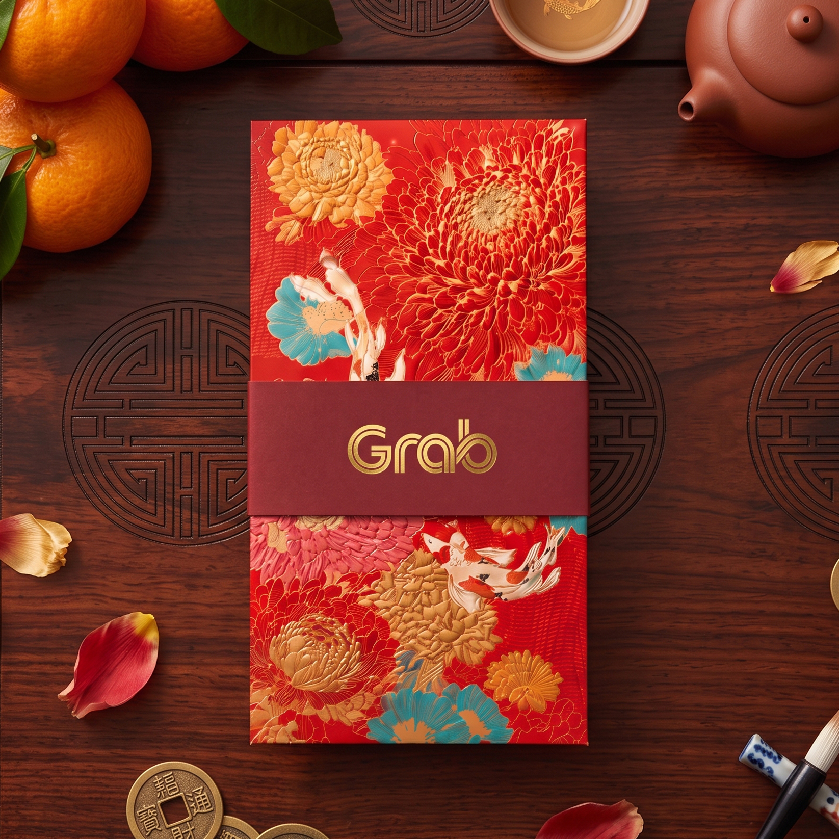 Imperial Flower Red Packet - Red Packet (Ang Bao) - Paper Band