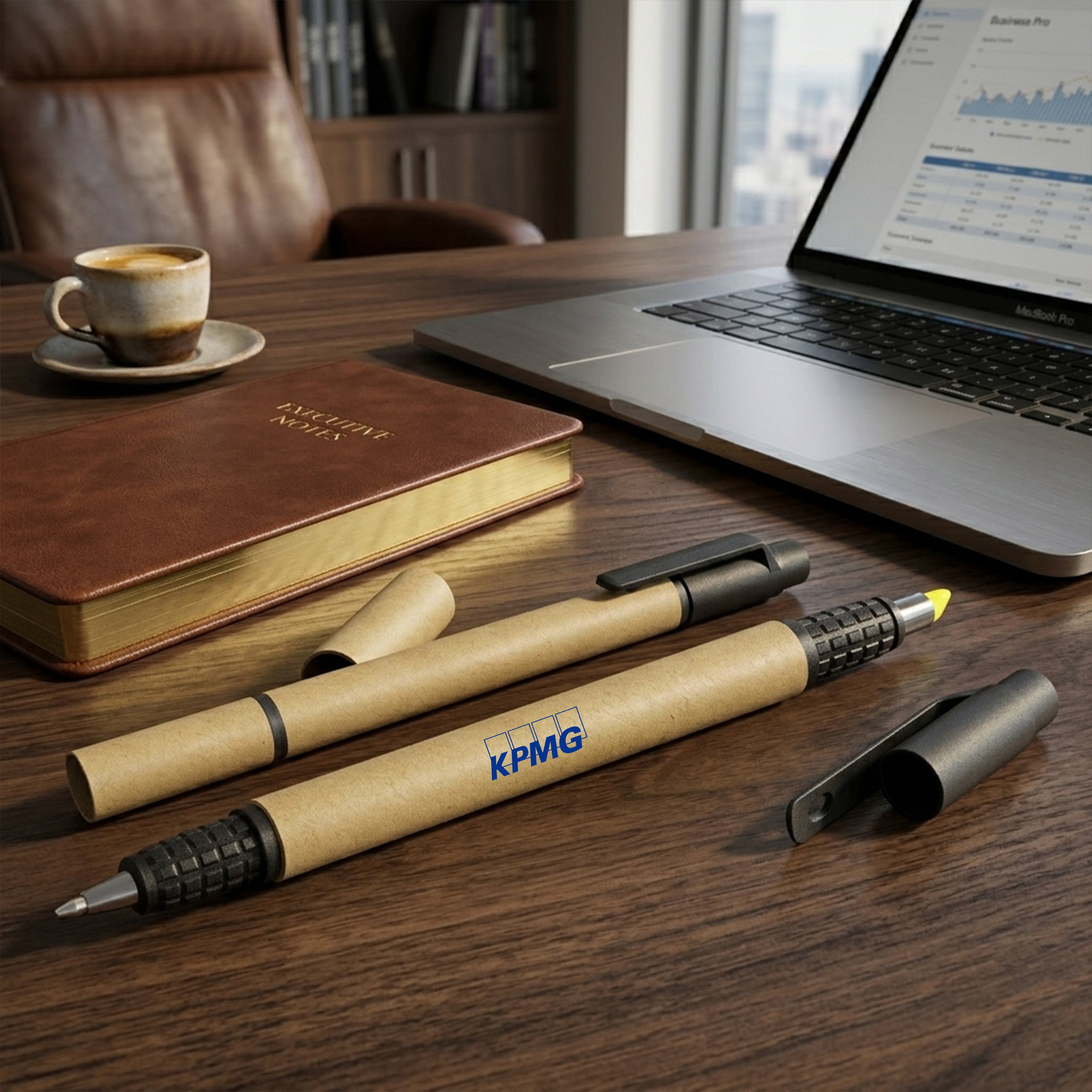 Kraft Pen Highlighter - Promotional Pens