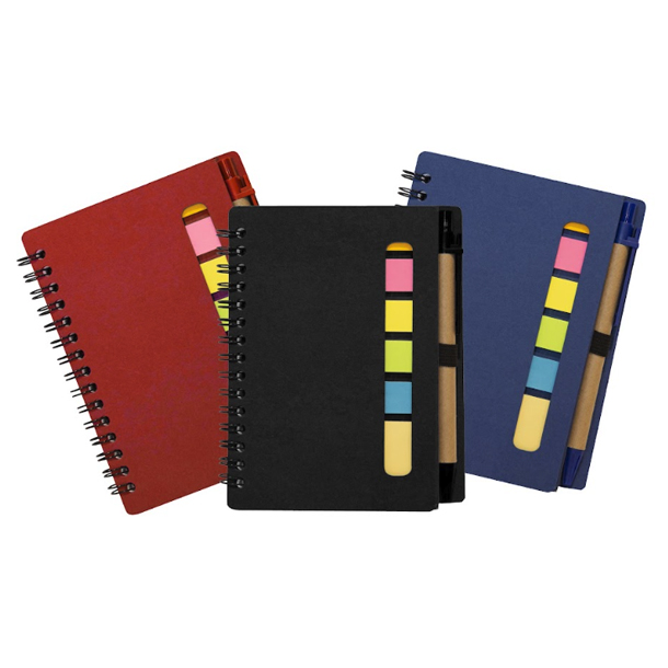 A6 Clement Eco Notebook with Pen and Sticky Notes