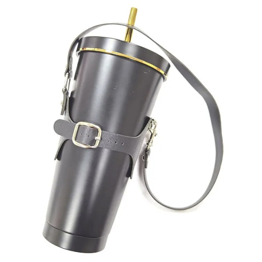 Adjustable Leather Cup Holder 