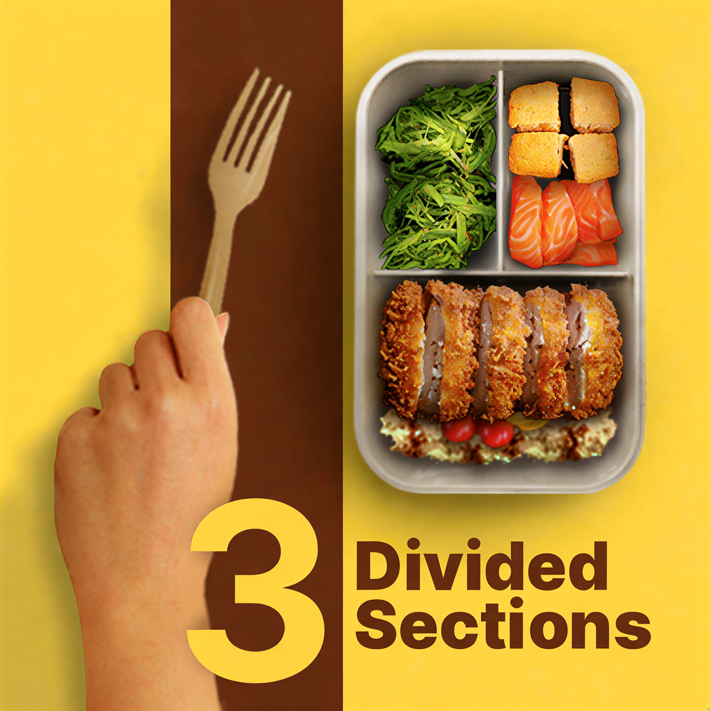 1200ml Sweet Eco-Wheat Lunch Box