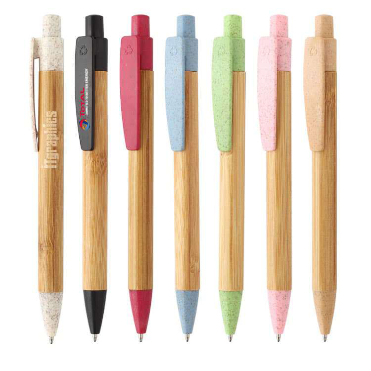 Wheat Straw and Bamboo Ballpen ( Click-to-Write ) 