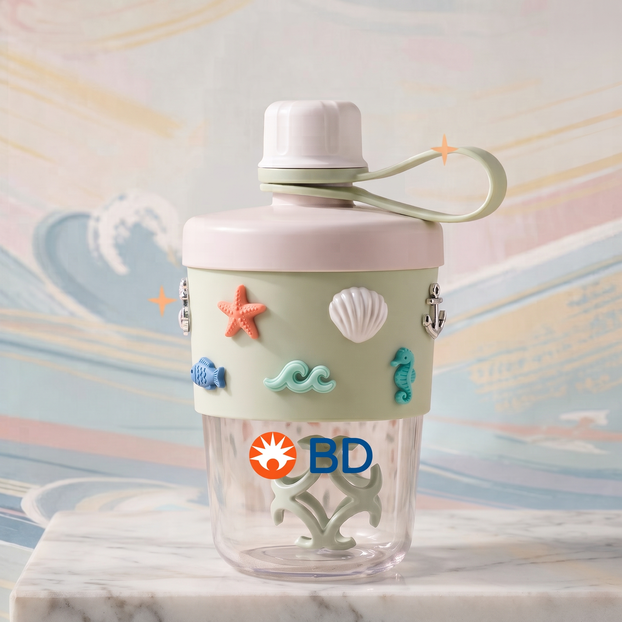 450ml Pastel Polka Dot Protein Shaker Bottle