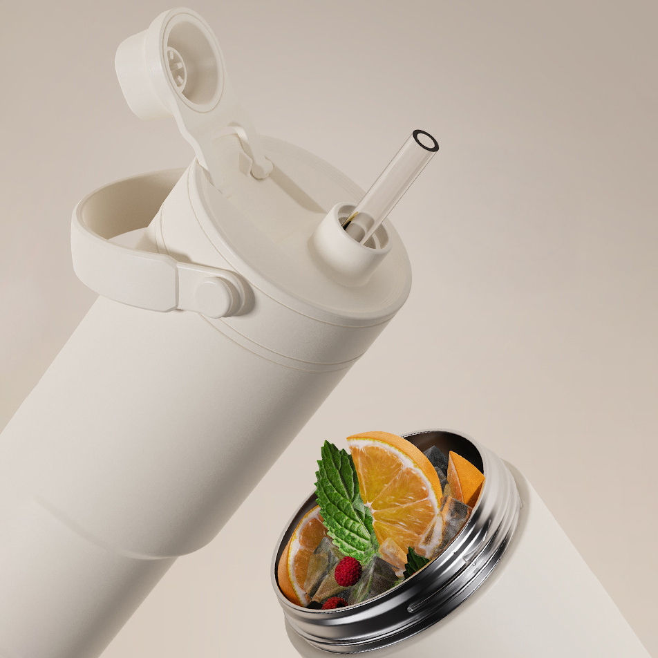 735ml APA Ceramic Coating Tumbler with Straw