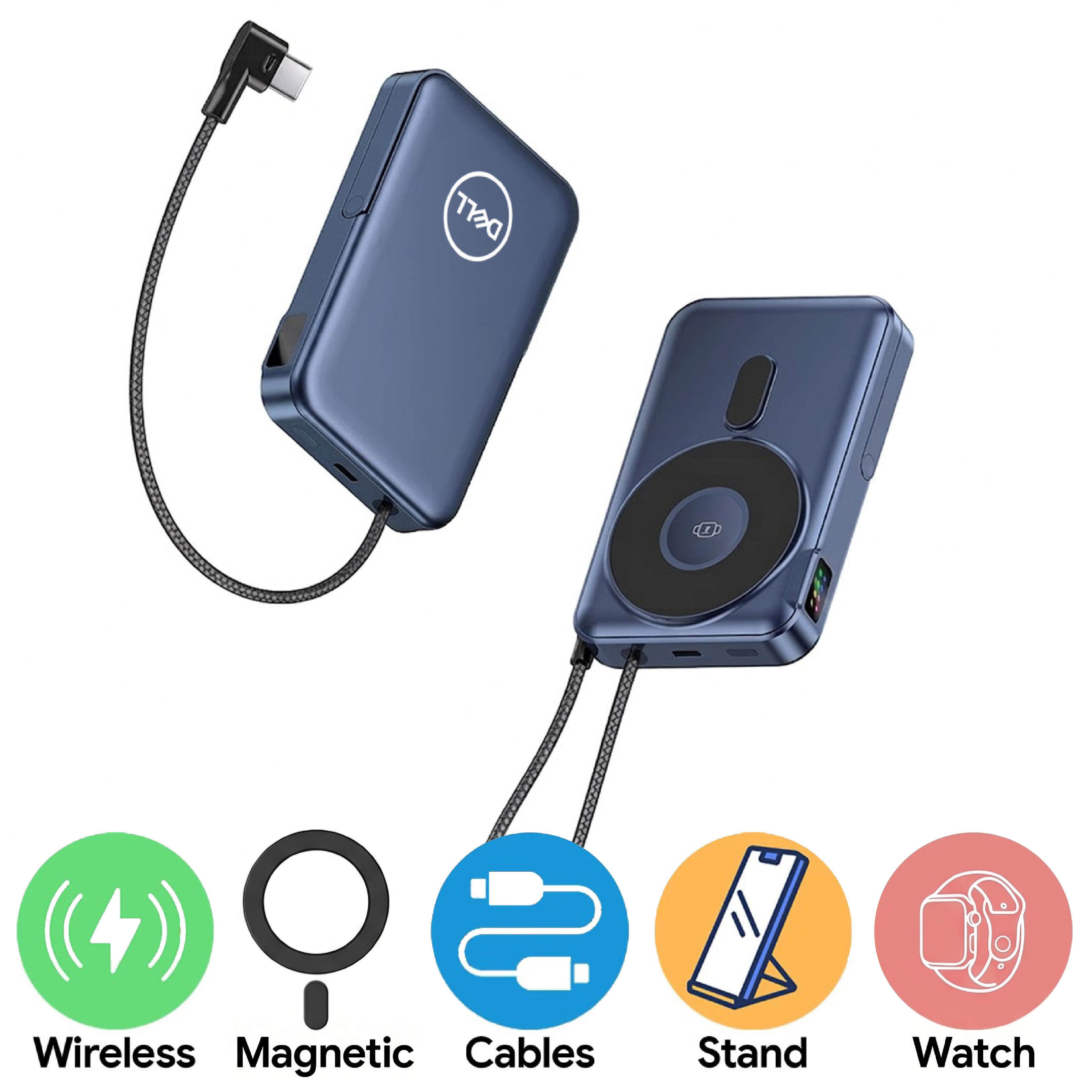 10,000mAh Kiro 3-in-1 Wireless Powerbank with Stand