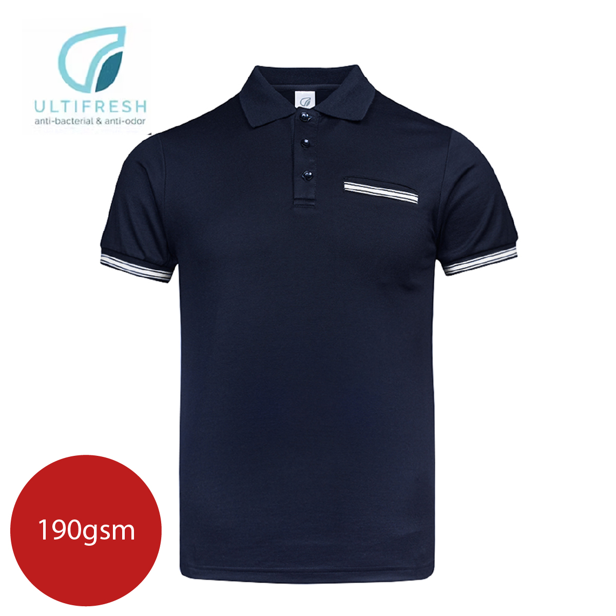 Ultifresh Hybrid Minimalist Polo T-Shirt - Plain Cotton Polo Shirt