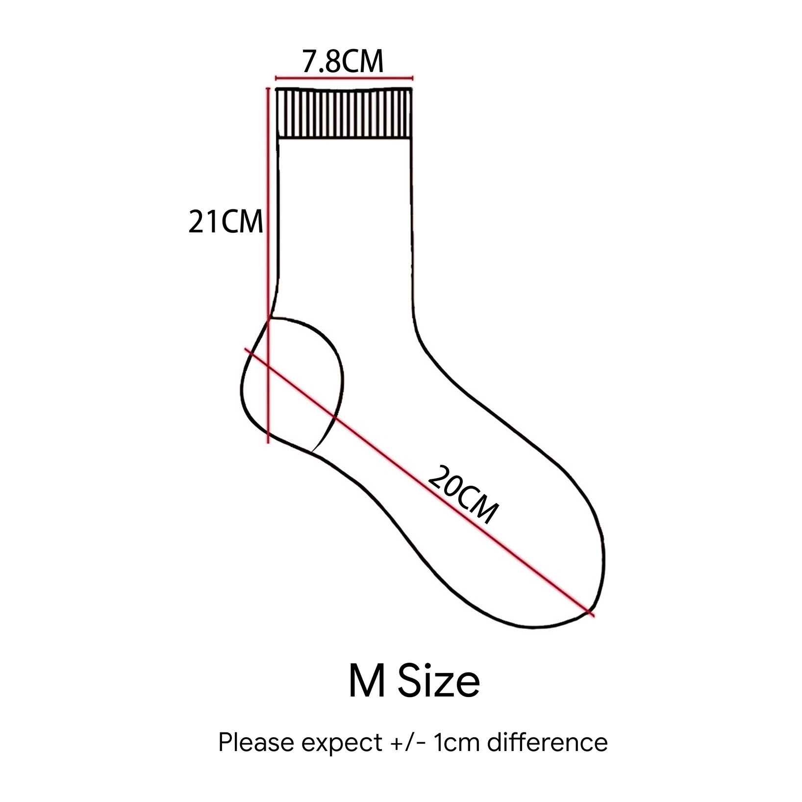 Custom Socks - Crew Length (Pair) - Custom Socks - M Size