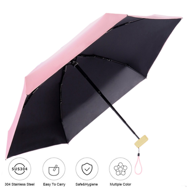 19'' Phone-Sized Foldable Flat Umbrella (with Vinyl Coating)