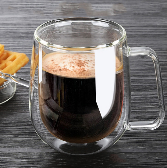 350ml Double Wall Thermal Glass Mug