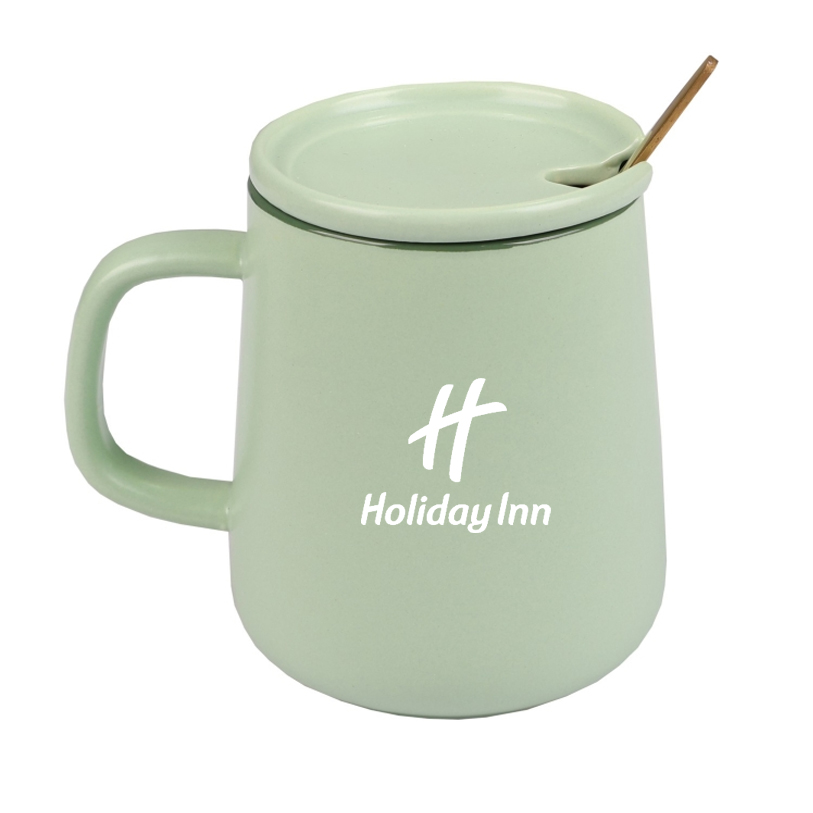 430ml Vero Ceramic Mug with Metal Spoon