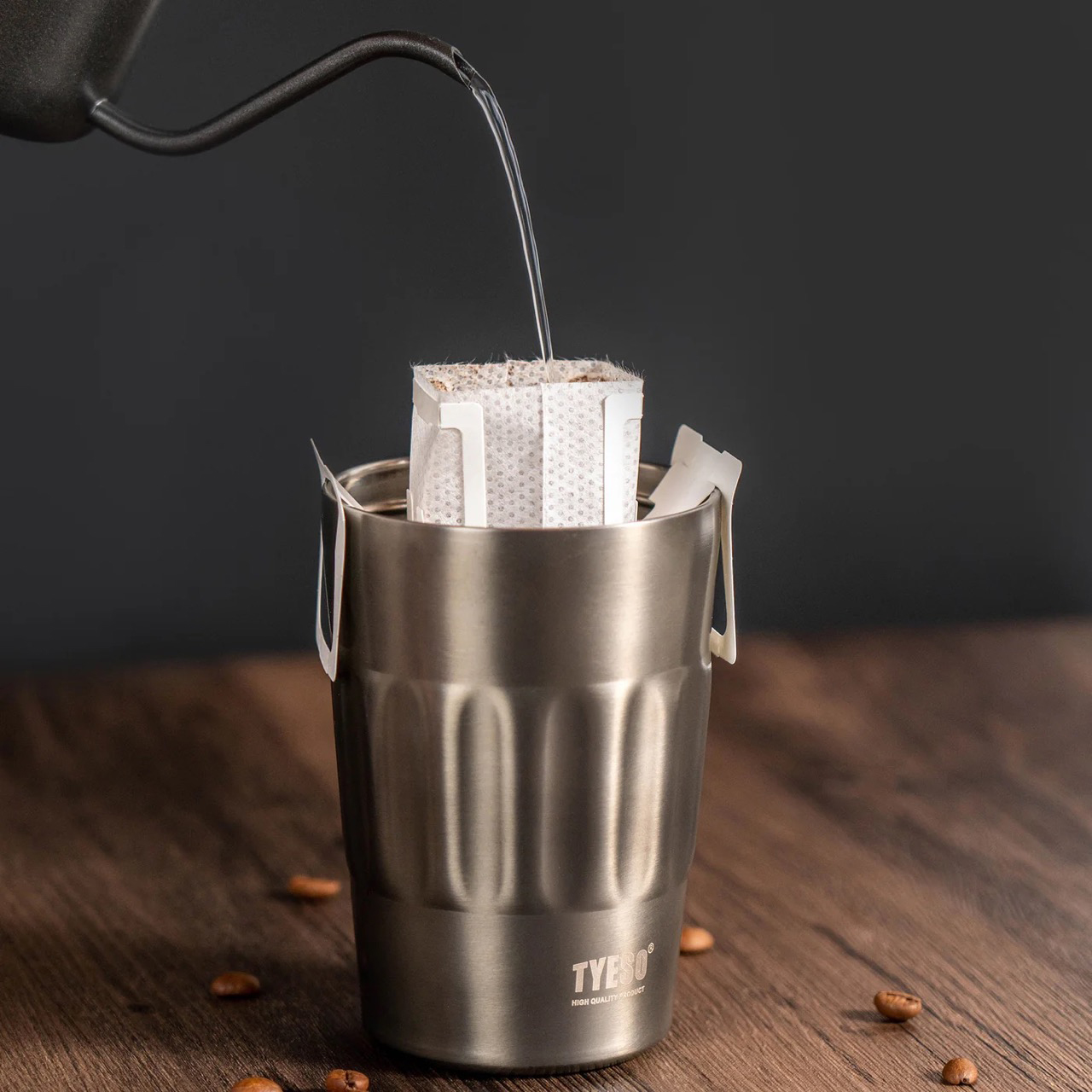 Tyeso 400ml Gleam Insulated Coffee Mug 