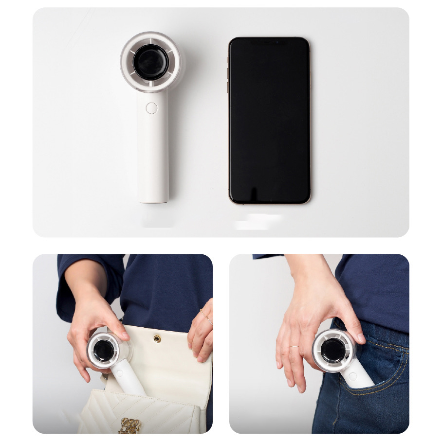 3,000mAh 100 Speed Turbo Handheld Fan with Digital Display