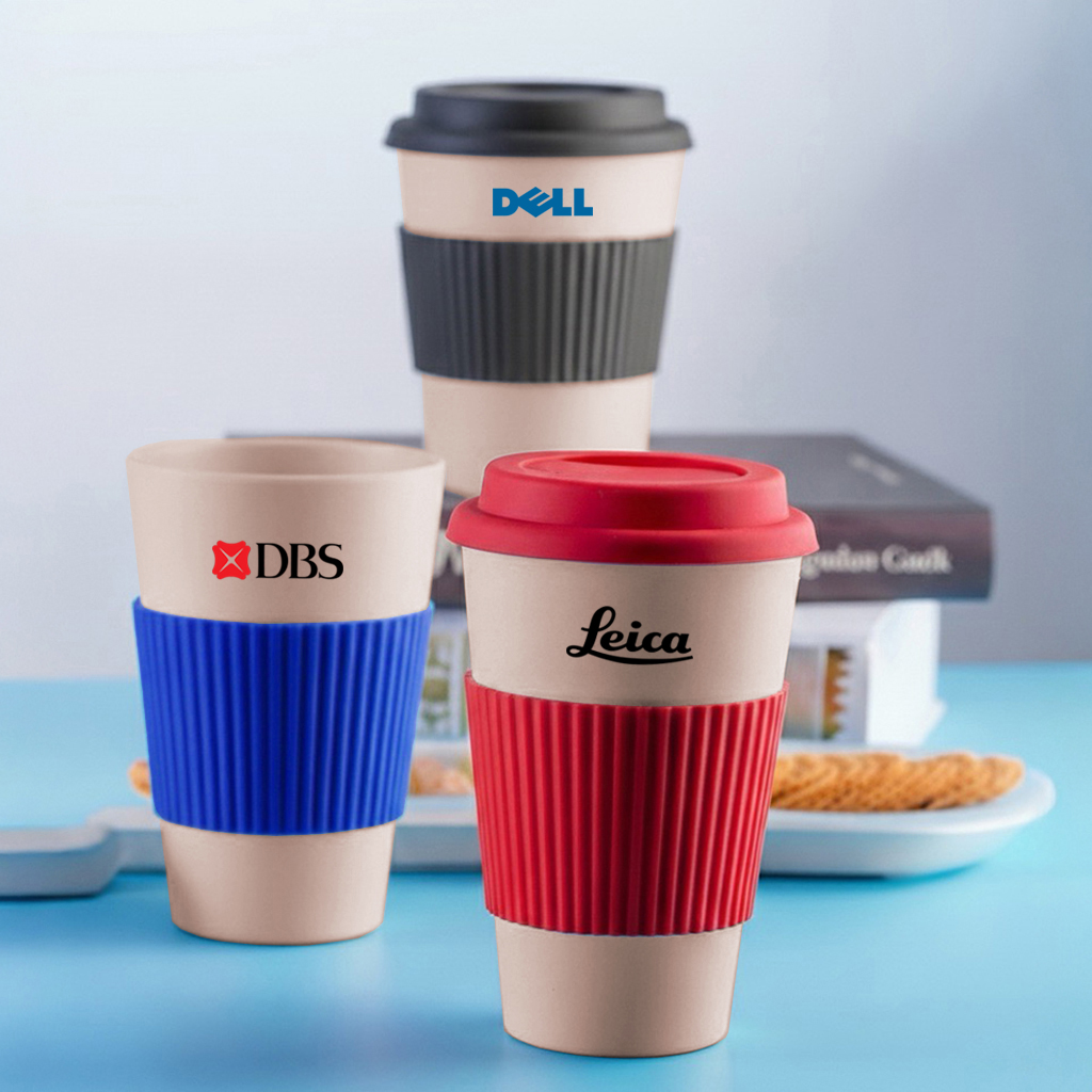 400ml Bamboo Fibre Mug with Lid & Sleeve