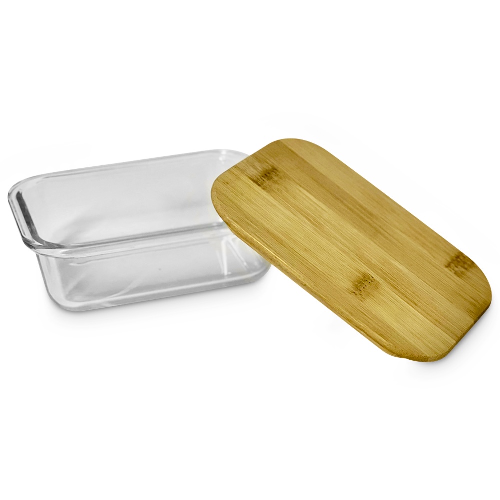 400 ml Glass Food Container with Bamboo Lid 