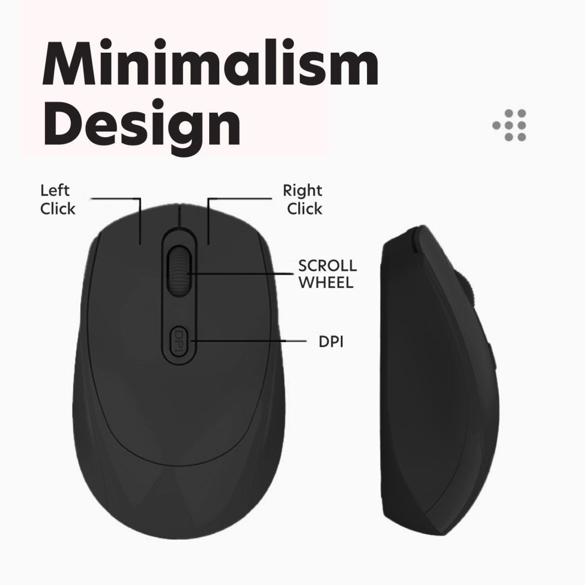 Rila High Performance Bluetooth Wireless Mouse (Rechargeable Battery)