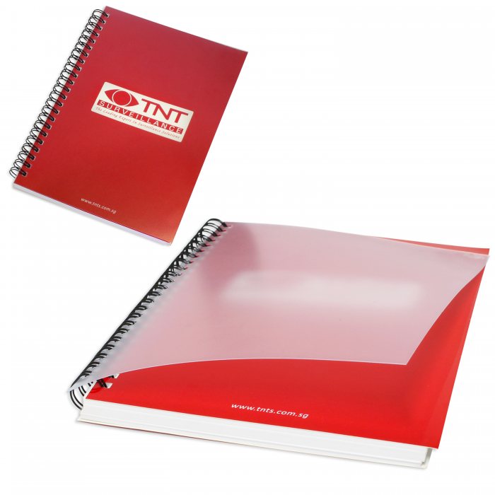 A5 Wire-O Notebook - Custom-Made Notebooks - Laminated Artcard with Frosted Cover