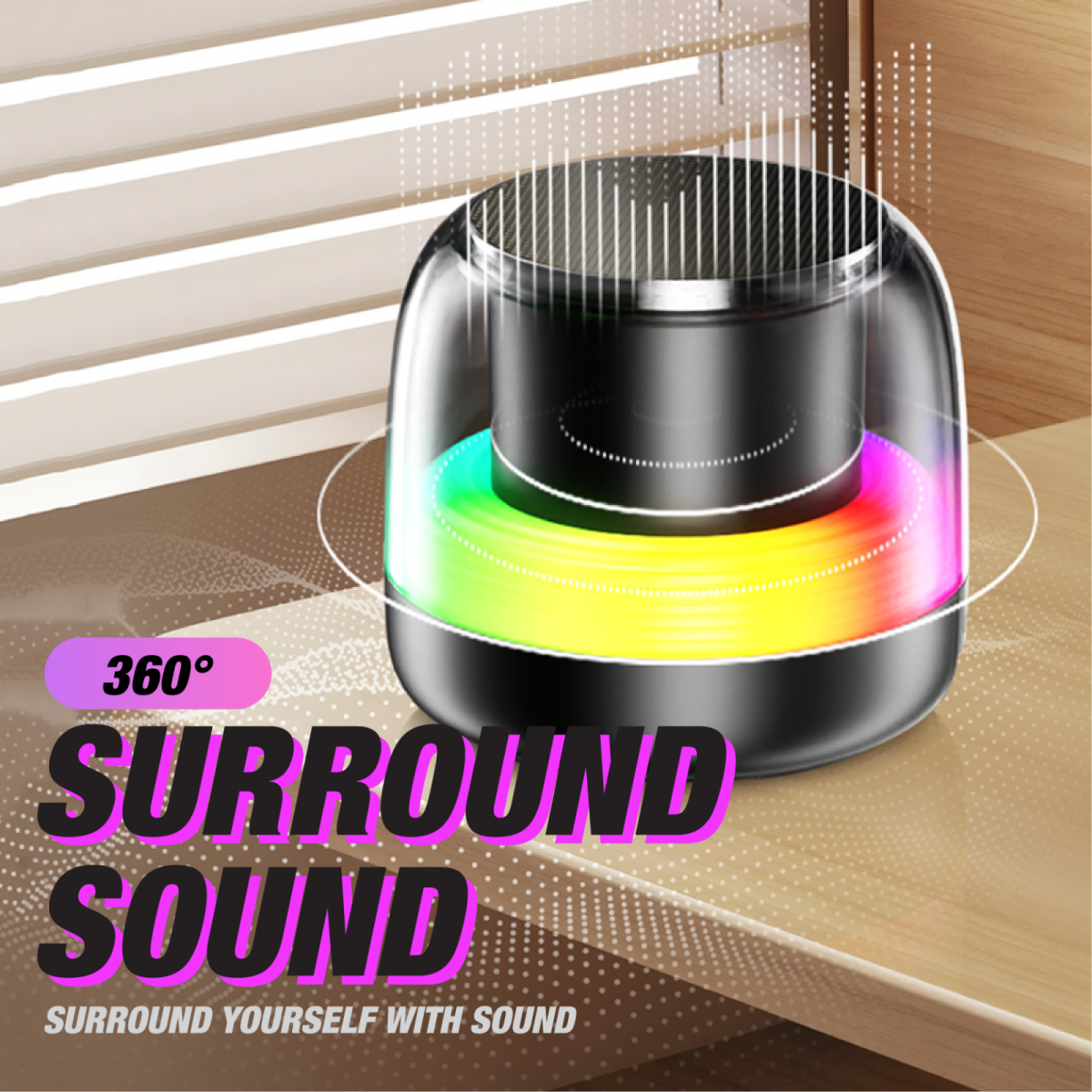 Color Ambient Light Multifunction Bluetooth Speaker