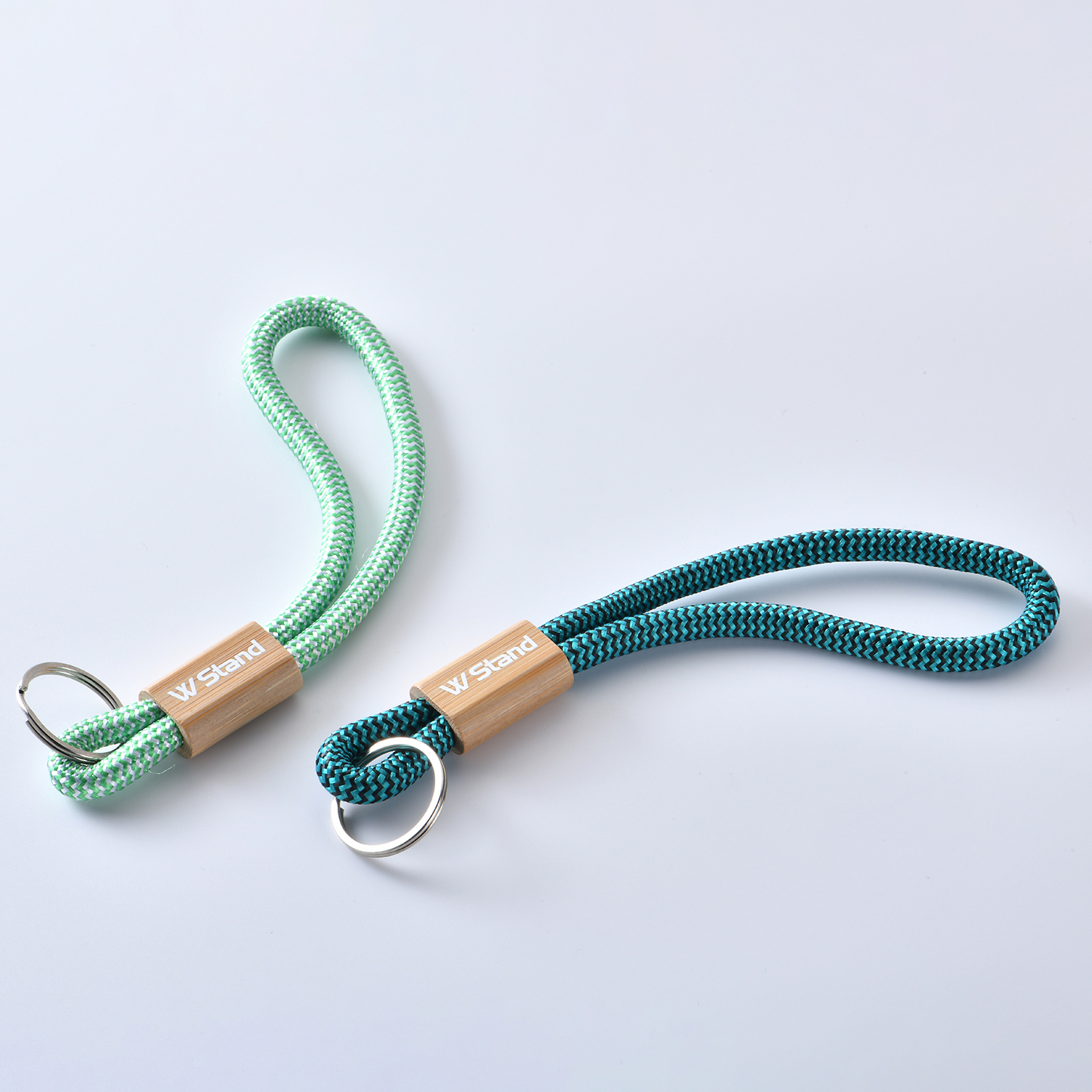 Braided Nylon Wristlet with Bamboo Finishing 