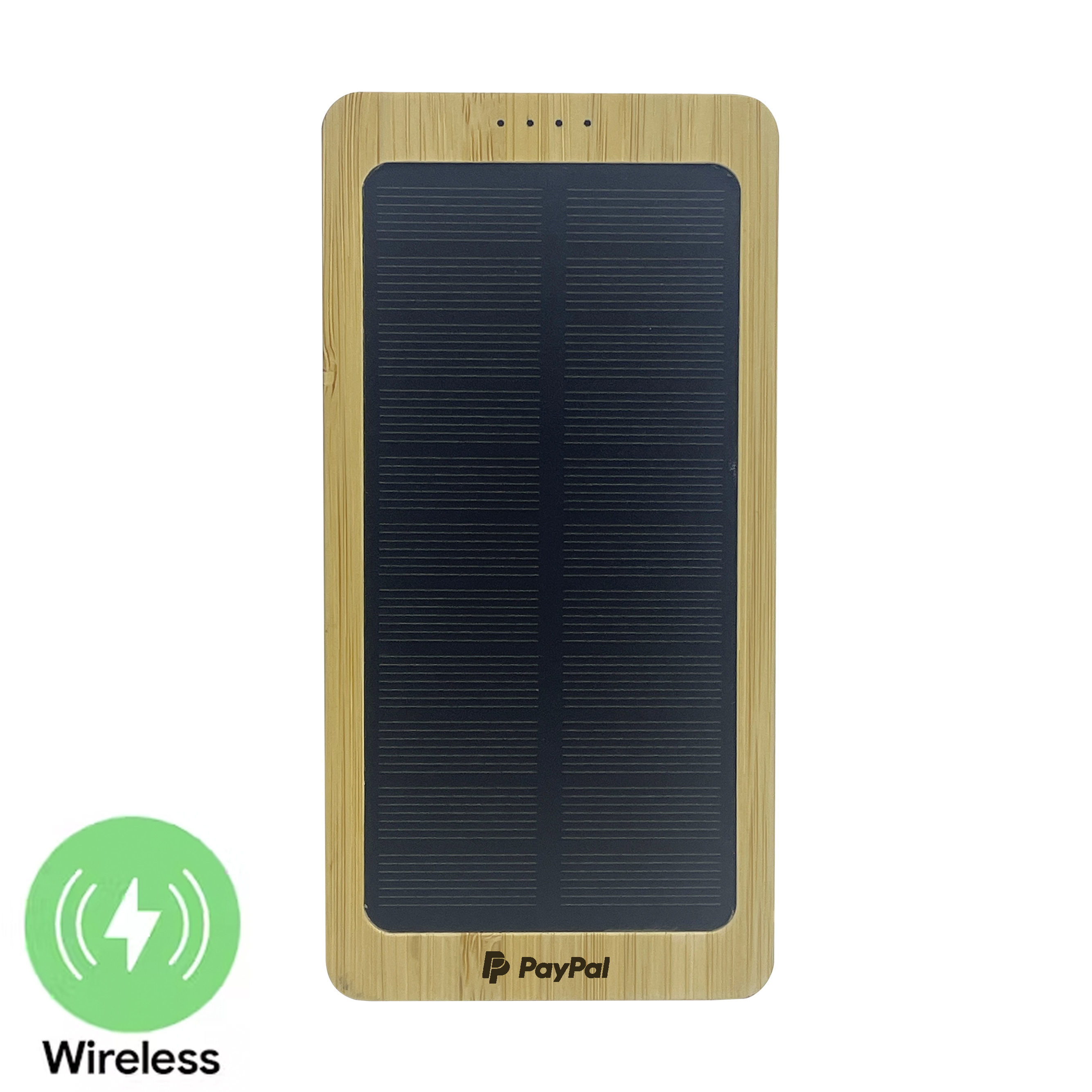 10,000 mAh Bamboo Solar Wireless Powerbank 