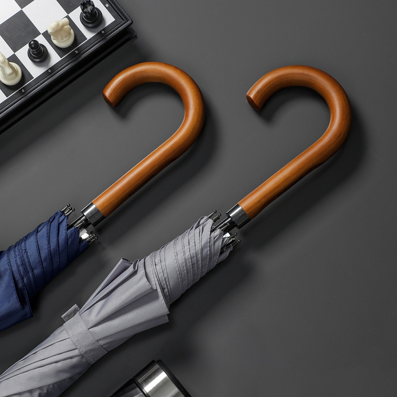 25'' Golf Umbrella (J-Hook Wooden Handle)