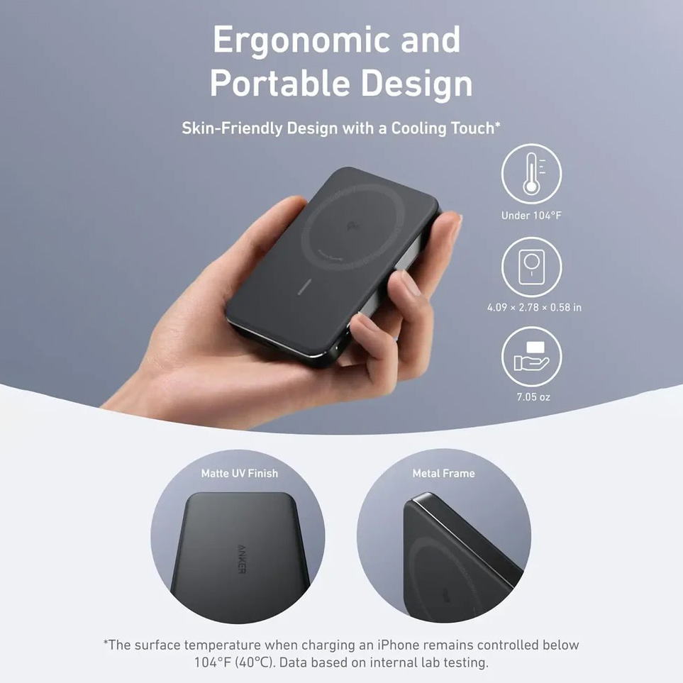 Anker MagGo Ultra-Slim 10000mAh Qi2 Certified 15W Power Bank