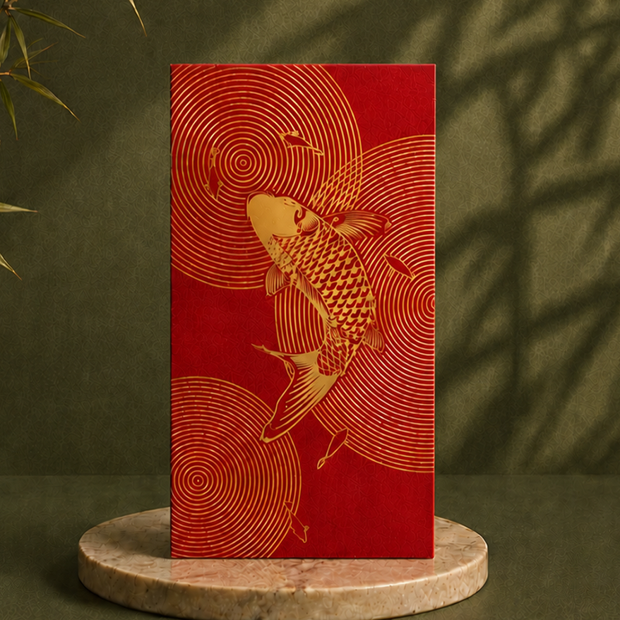 Leaping Carp of Fortune Red Packet - Red Packet (Ang Bao)