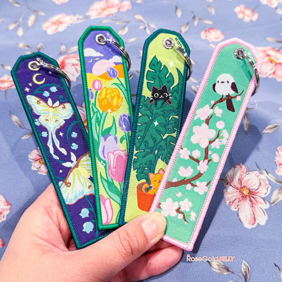 Embroidery Tag Fabric Keychain (also known as Remove Before Flight)