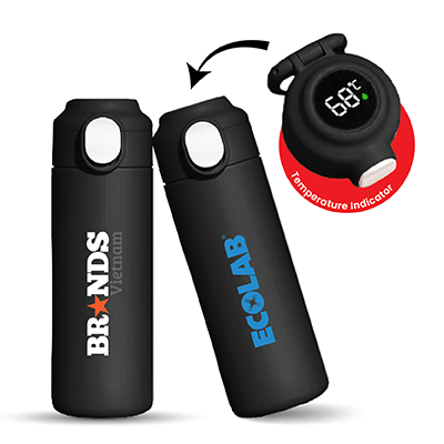 400ml Smart LED Display Stainless Steel Thermos with Handle