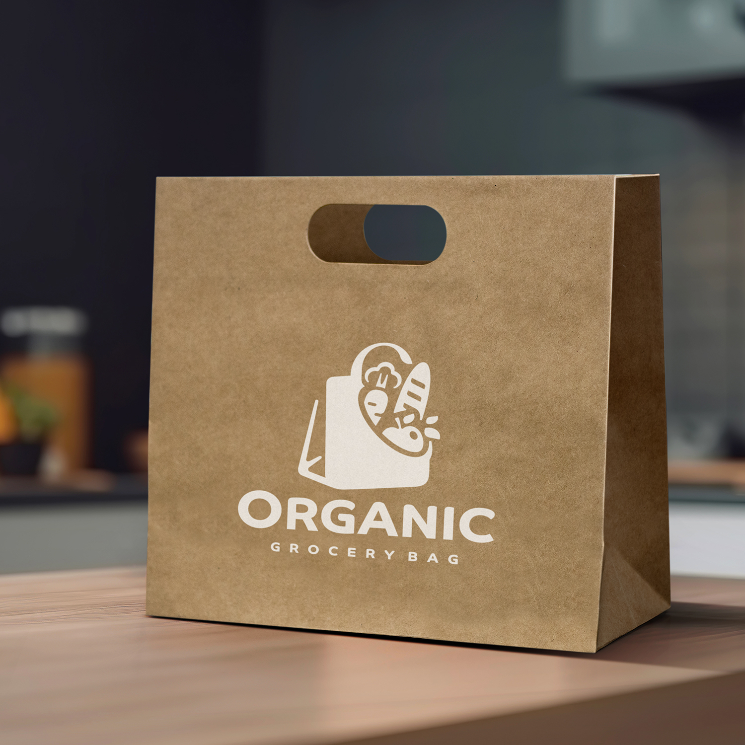 Large Die Cut Paper Bag Landscape - Packaging
