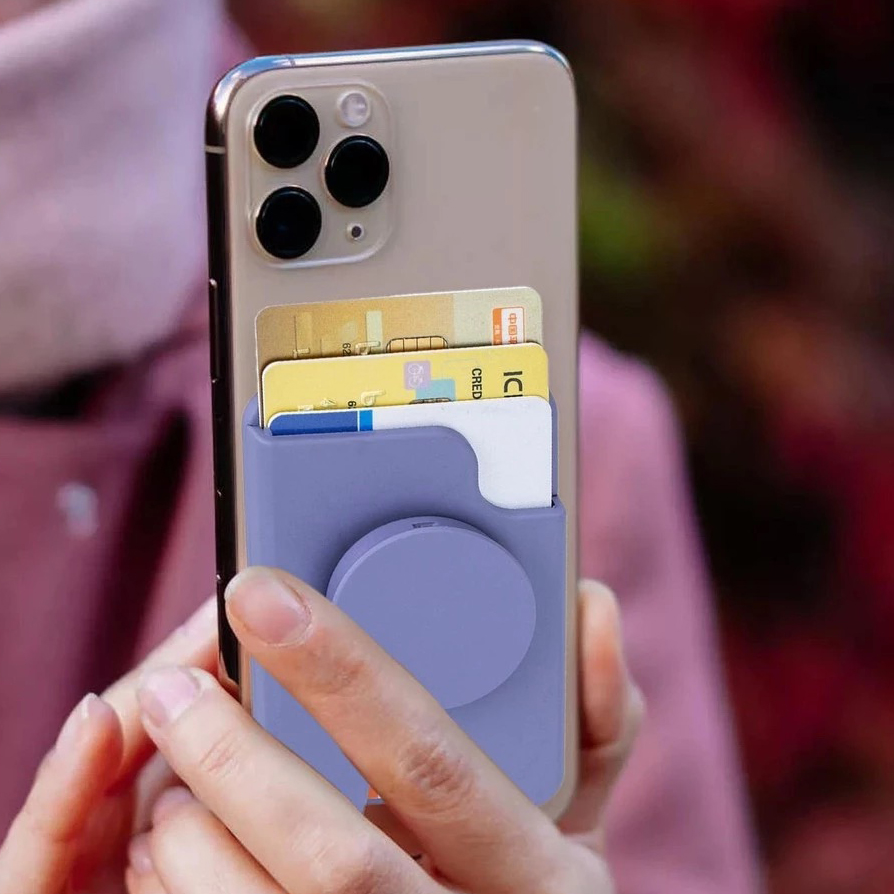 Magnetic Card Case with Pop Socket