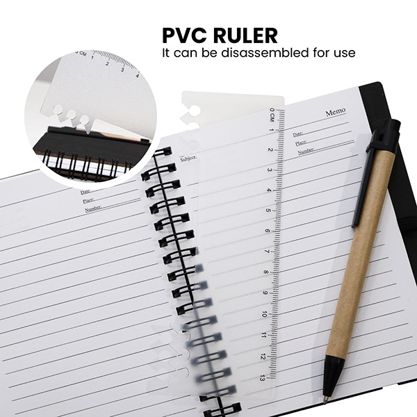 Ruler Eco-Notebook Pen with Strap