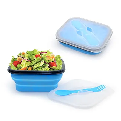 Microwavable Collapsible Lunch Box with Cutlery