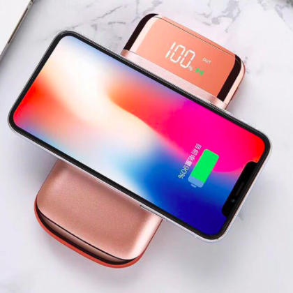 10000mah QI Wireless Powerbank with LED Indicator &  light