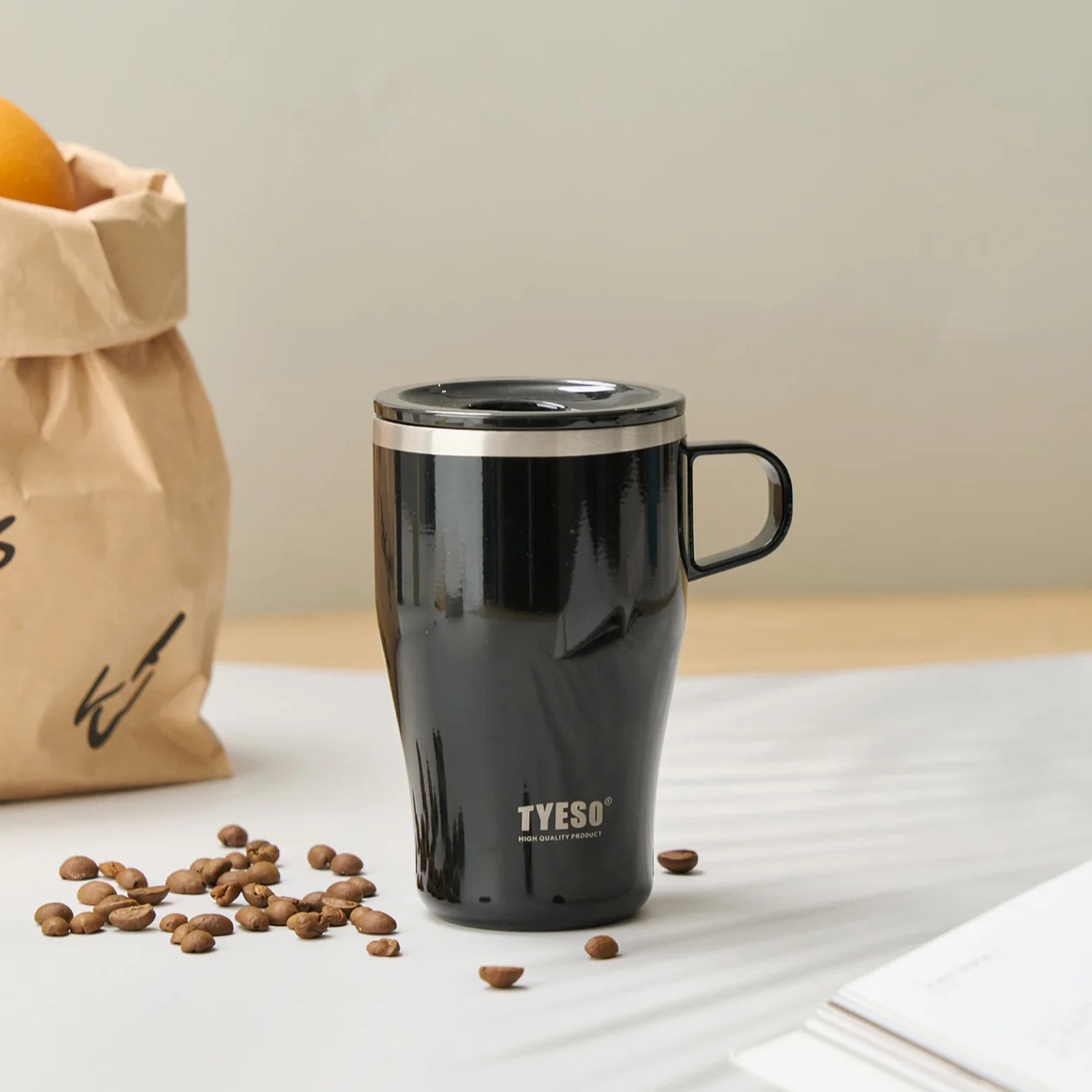 Tyeso 400ml Coffee Cup with Lid 