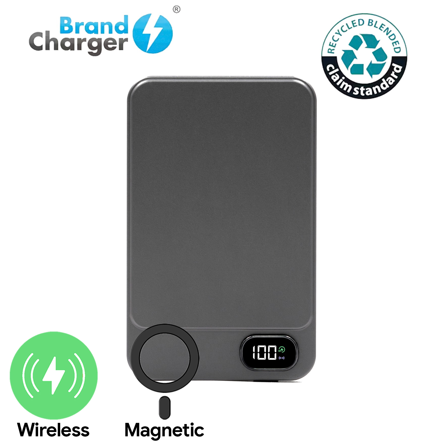 Brand Charger 5000mAh Powerwave ( Magnetic Wireless Powerbank ) 