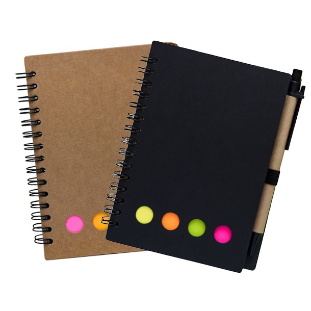 A6 Vito Eco Notebook with Pen and Sticky Notes