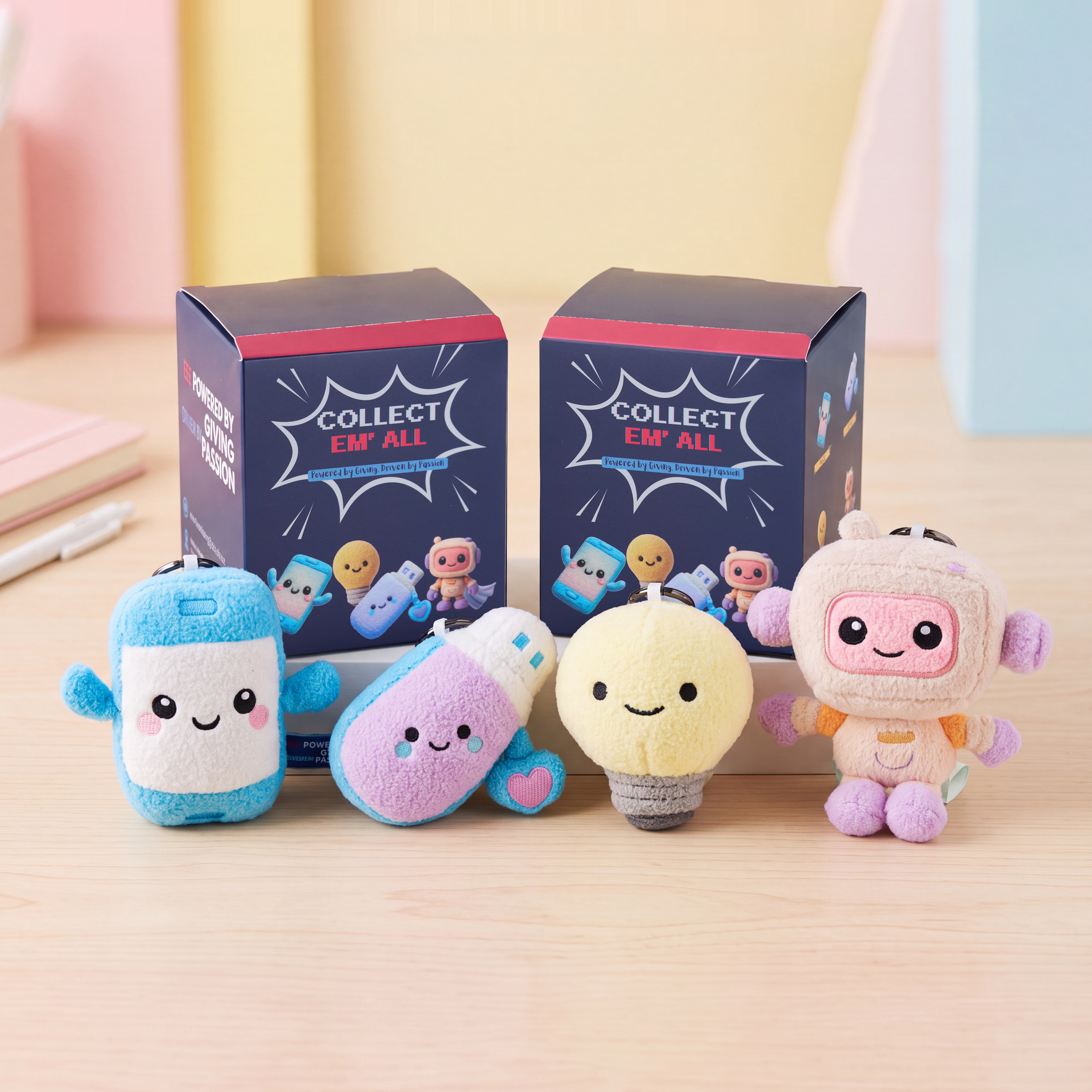 Collect Em All Plush Keychains — customised gift