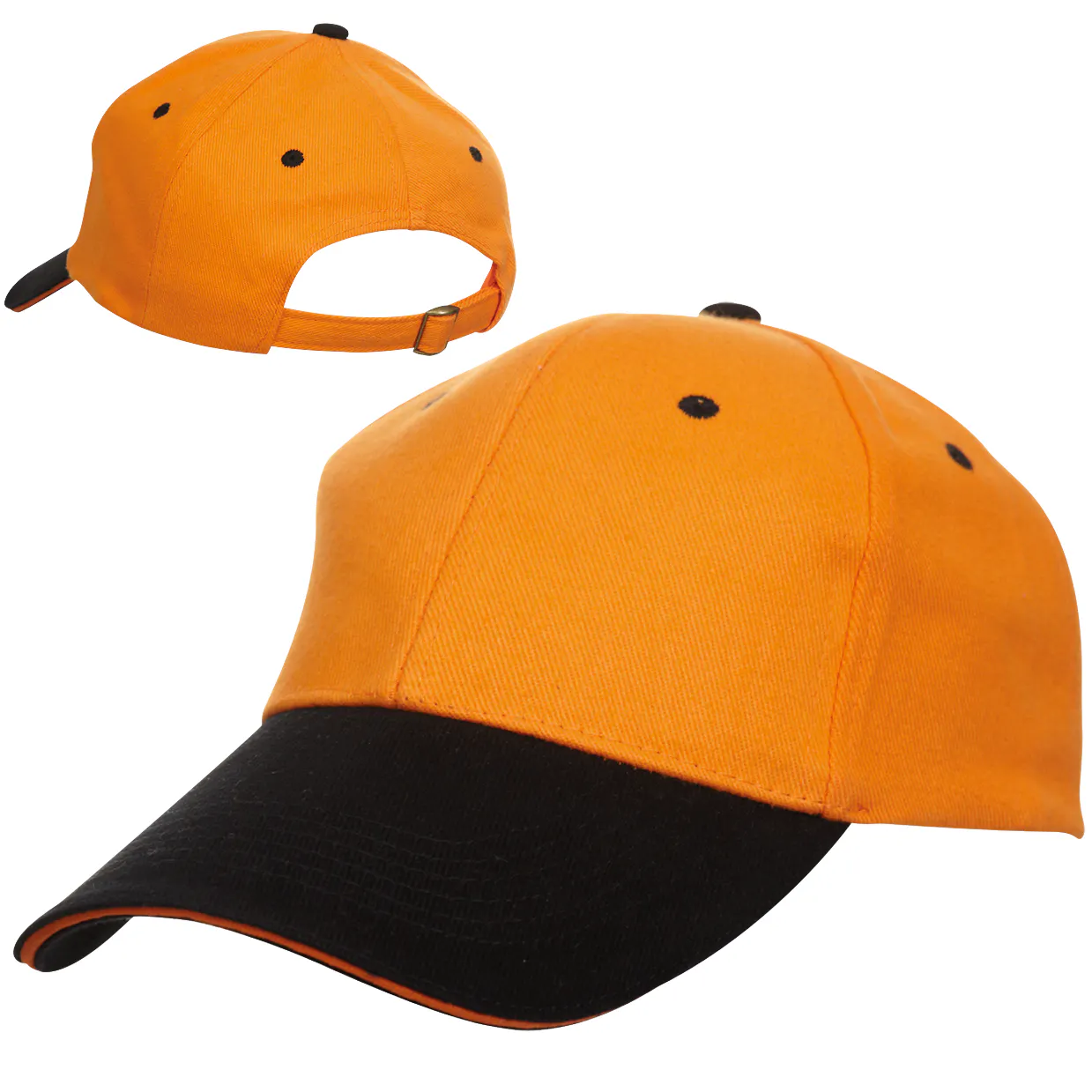 Dual Tone Cotton Baseball Cap ( 6 Panels )