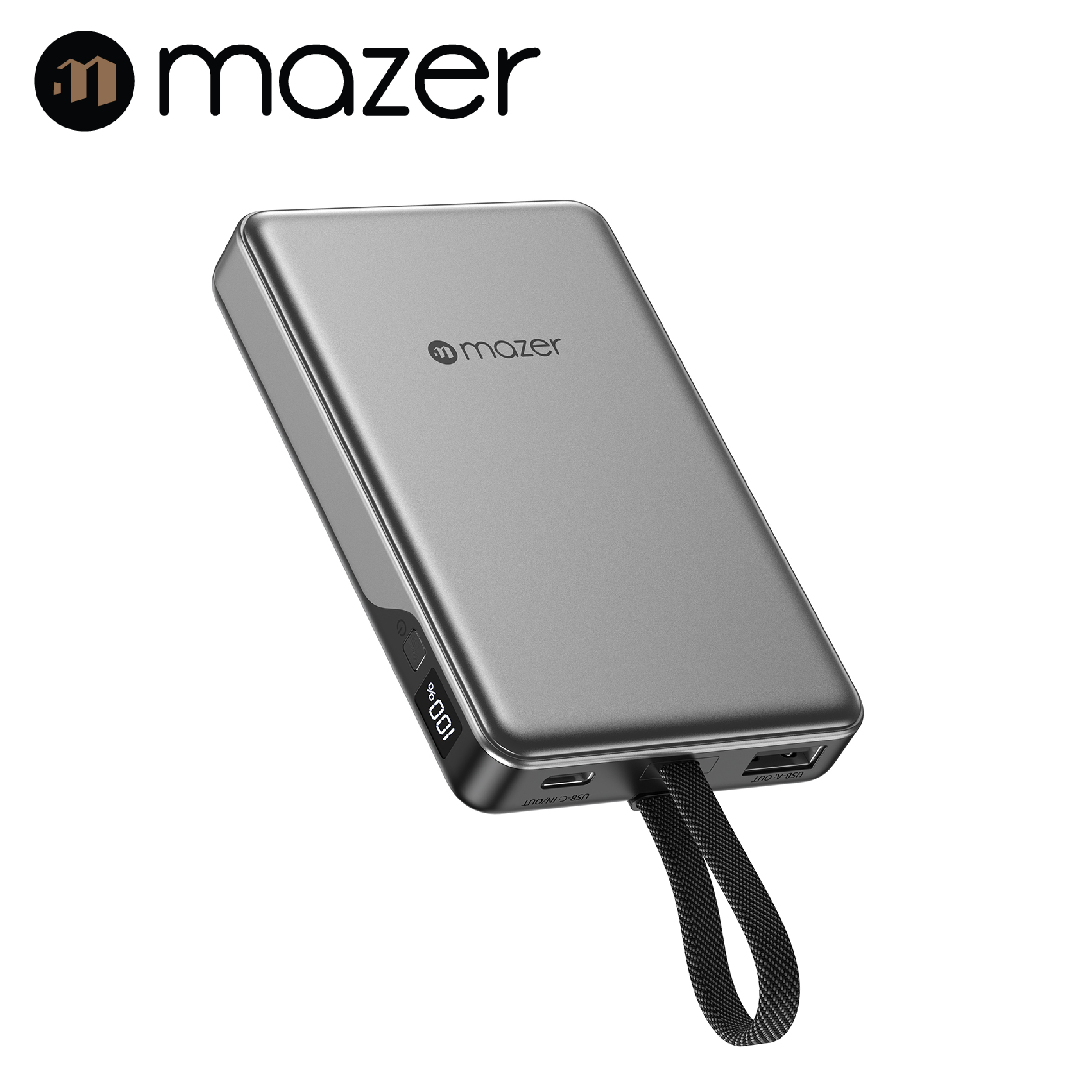 Mazer 10,000mAh PowerCharge Link PD/PPS 35W (Built-in USB-C Cable) Power Bank (CCC Certified)