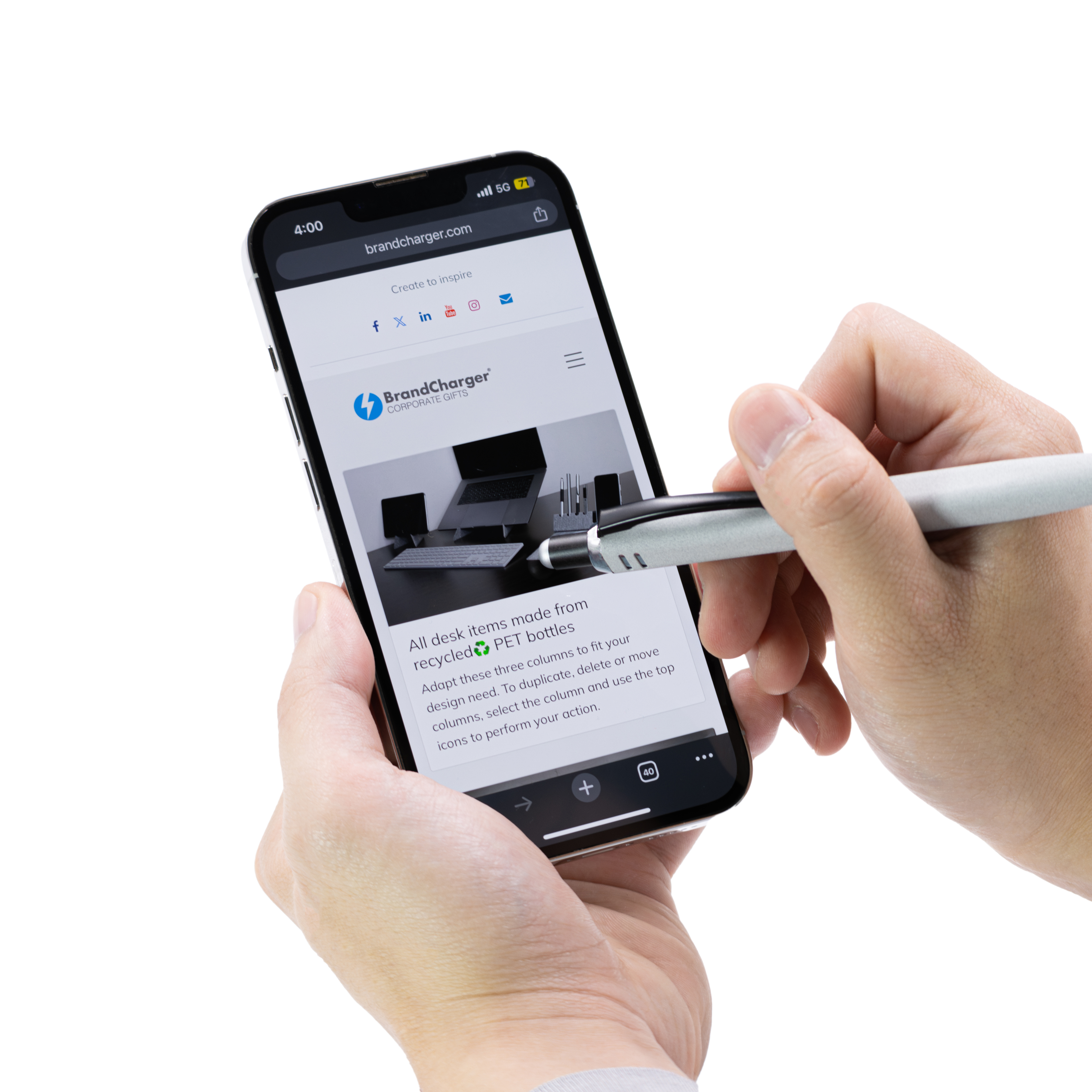 Brand Charger Eira Pen with Stylus (Click-to-Write)
