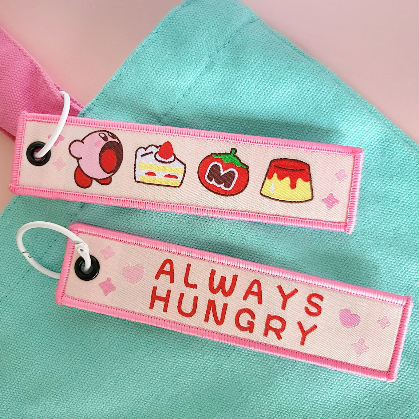 Embroidery Tag Fabric Keychain (also known as Remove Before Flight)