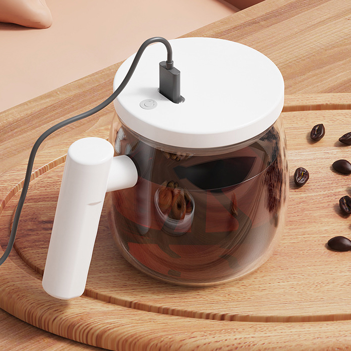 400ml Auto Stirring Glass Mug (Rechargeable)