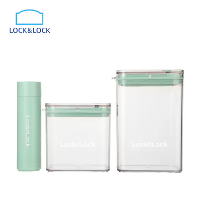 Lock&Lock Fresh Enjoy Vacuum Sealed Canister Set 3-Piece Set