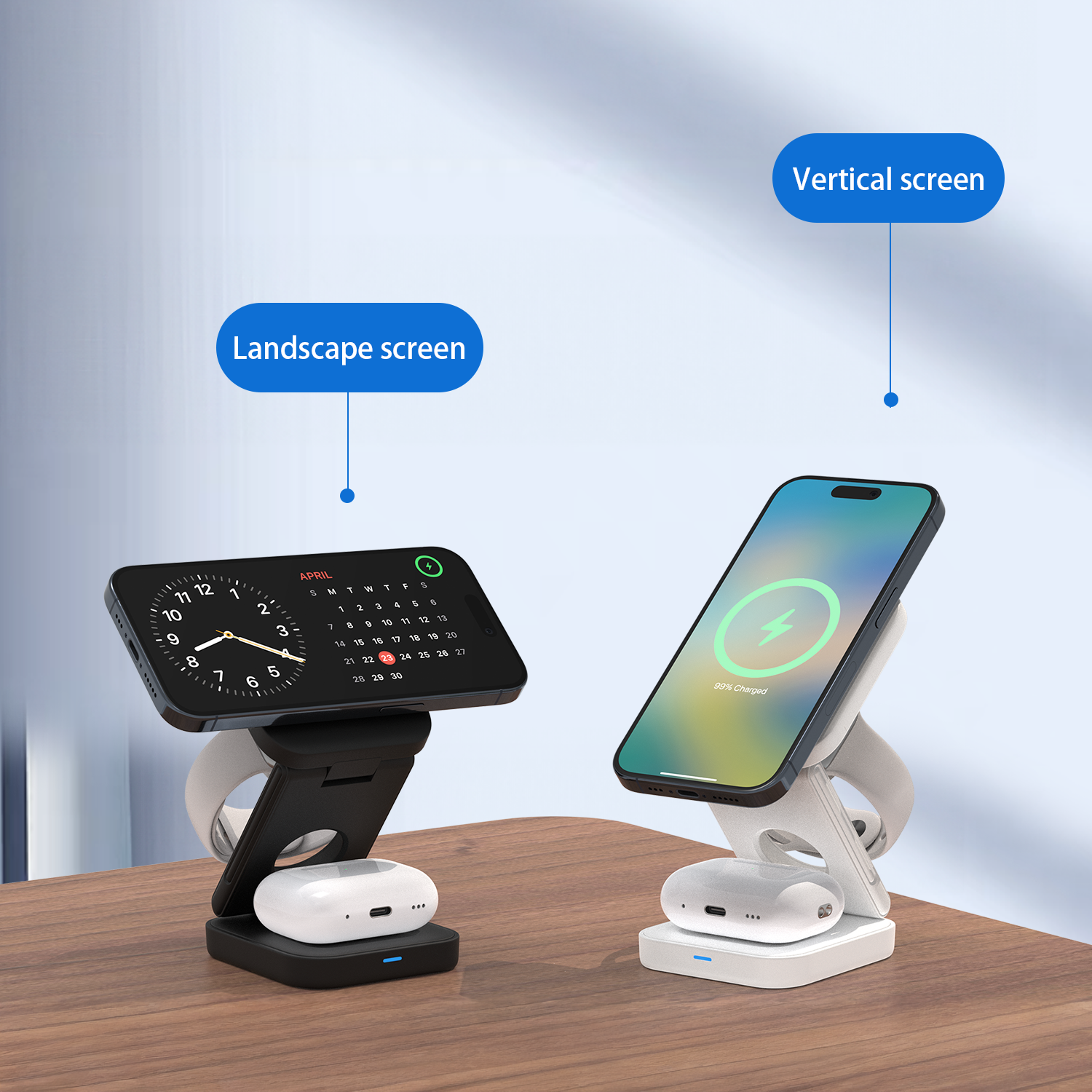 Foldable Magnetic 3 IN 1 Wireless Charger WPC50